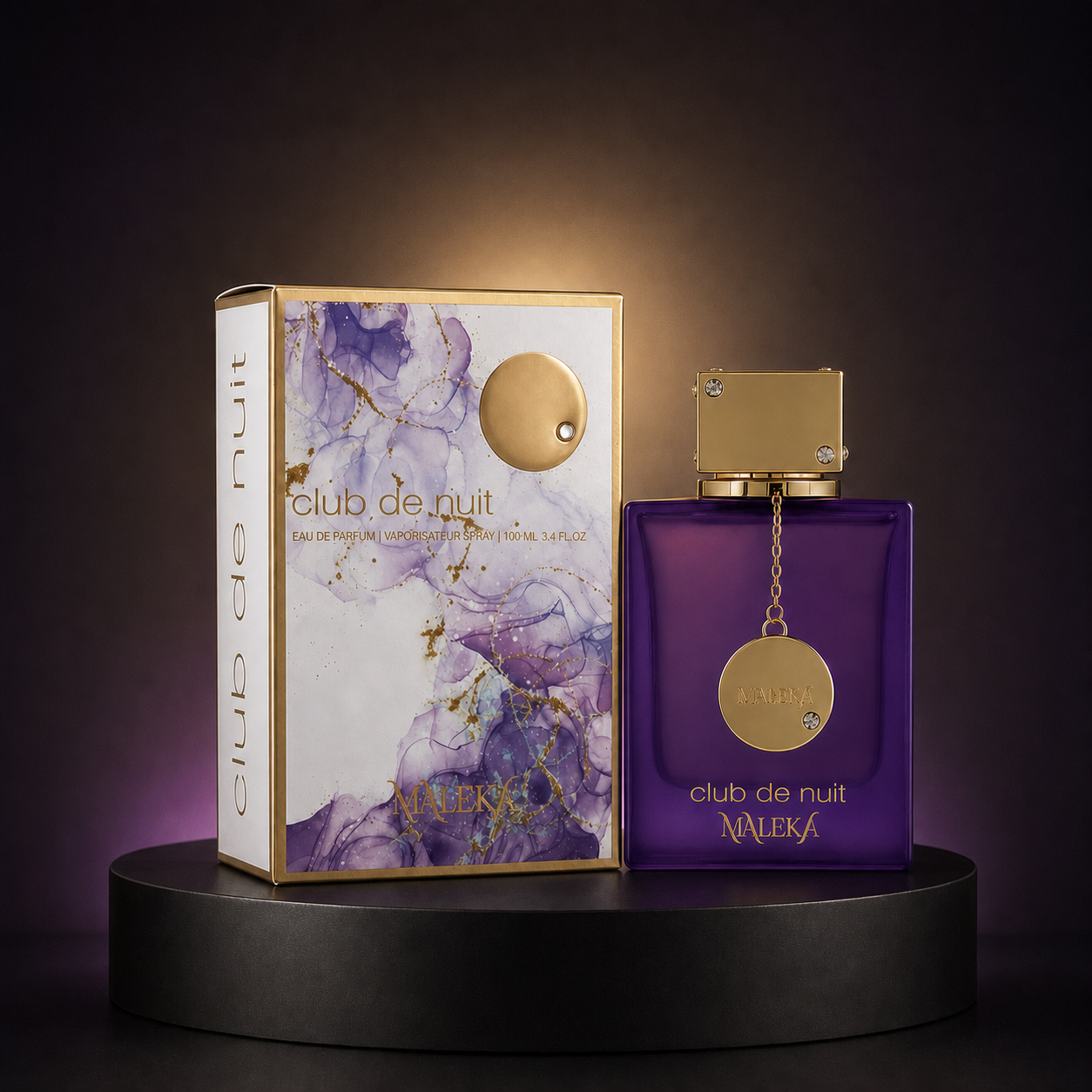 Club de Nuit Maleka 100 ml con caja en estudio nocturno Olmaria