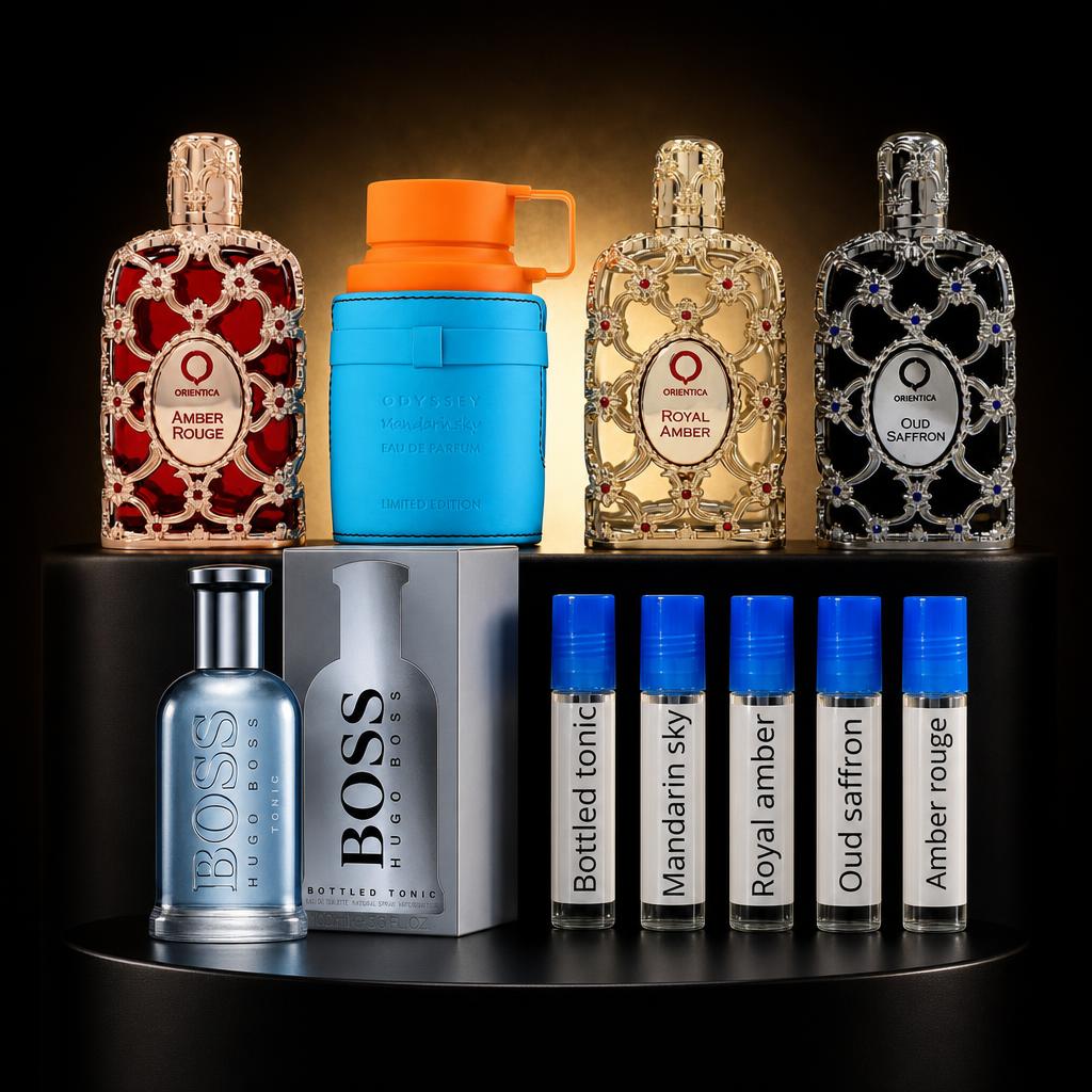 Olmaria Luxury Collection | Kit x5 Perfumes + x5 Rolones